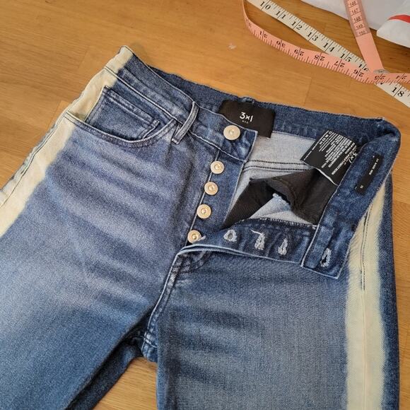 🔴 3/$30 3x1 25×26.5 Higher Ground High Rise Straight Crop Jean Whisper Wash 25 - Picture 11 of 15